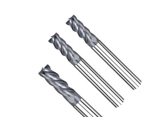 4 Flutes Square End Mill / Carbide End Mill Cutter 0.2 μM Grain Size